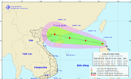 Chủ động ứng phó với diễn biến của áp thấp nhiệt đới gần biển Đông