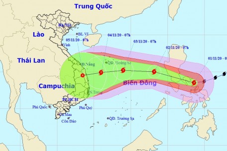 Bão Goni giảm xuống dưới cấp siêu bão khi tiến vào Biển Đông