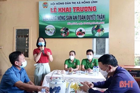 Hội Nông dân thị xã Hồng Lĩnh khai trương cửa hàng nông sản an toàn