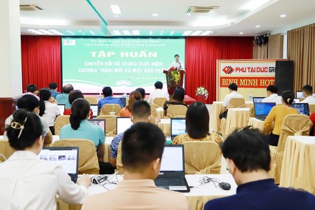 Hà Tĩnh tập huấn hướng dẫn thực hiện chuyển đổi số cho các cơ sở OCOP