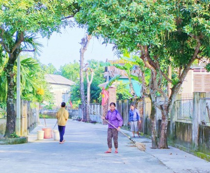 SẮC XUÂN VỀ TRÊN KHU DÂN CƯ NÔNG THÔN MỚI KIỂU MẪU