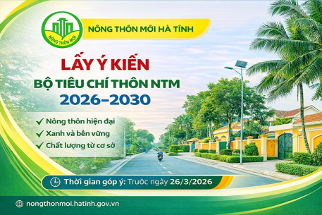 Hà Tĩnh lấy ý kiến xây dựng Bộ tiêu chí thôn nông thôn mới giai đoạn 2026–2030