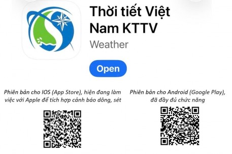 Ra mắt ứng dụng 'Thời tiết Việt Nam' phục vụ cộng đồng