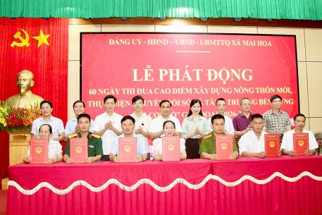 Mai Hoa phát động đợt thi đua cao điểm 60 ngày xây dựng nông thôn mới, chuyển đổi số
