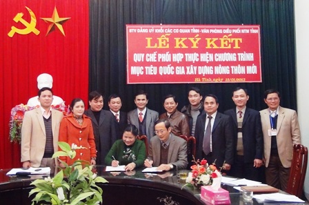 Ký kết Quy chế phối hợp thực hiện xây dựng nông thôn mới