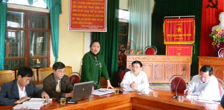Đảng ủy Khối các cơ quan tỉnh làm việc với xã đỡ đầu xây dựng NTM