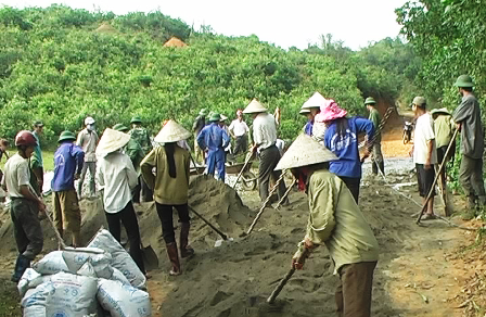 Tiến độ làm kênh mương nội đồng đến 26.9.2013