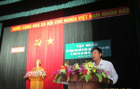 Can Lộc tập huấn công tác lao động việc làm, xuất khẩu lao động năm 2013