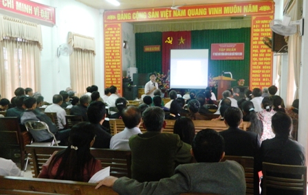 Tập huấn kỹ thuật trồng nấm, sản xuất phân vi sinh tại xã Yên Hồ