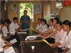 Một buổi sinh hoạt của CLB ND phòng, chống tội phạm xã Thủ Sỹ (Tiên Lữ, Hưng Yên).