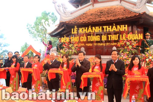 Chủ tịch nước Trương Tấn Sang thăm và làm việc tại Hà Tĩnh