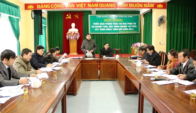 LĐLĐ tỉnh triển khai nhiệm vụ xây dựng NTM năm 2014
