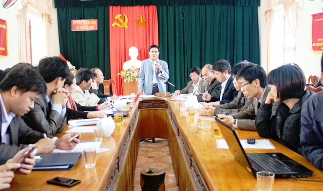 Đ/c Trần Huy Oánh , Phó Giám đốc Sở Nông nghiệp và Phát triển nông thôn, Phó Chánh văn phòng Thường trực Văn phòng điều phối NTM tỉnh kết luận tại buổi làm việc