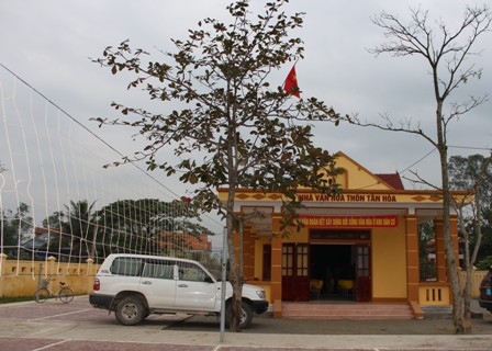 Nhà văn hoá thôn được xây dựng khang trang