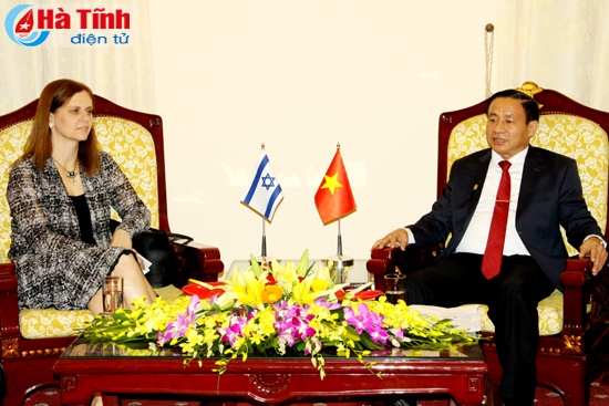 Israel sẵn sàng chia sẻ kinh nghiệm trên các lĩnh vực với Hà Tĩnh