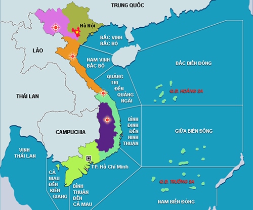 Bản đồ dự báo thời tiết vùng ngày 16/12. Ảnh: nchmf.gov.vn