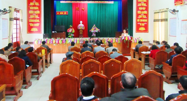 Ban Chỉ đạo xây dựng NTM huyện kiểm tra tiến độ xây dựng NTM tại xã Xuân Lộc