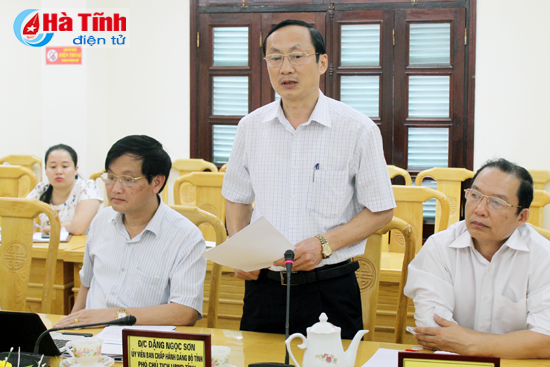 Đoàn công tác Bộ Tư pháp làm việc với lãnh đạo Hà Tĩnh