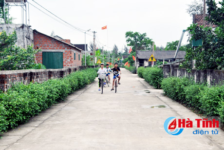 Mát xanh khu dân cư kiểu mẫu Yên Mỹ