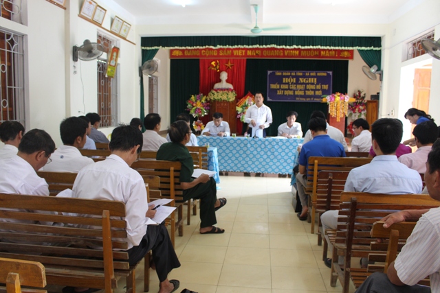 Tỉnh đoàn triển khai các hoạt động hổ trợ xã Đức Hương xây dựng NTM.