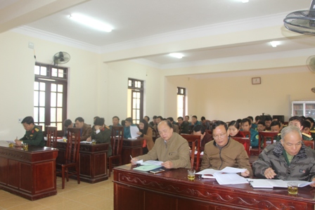 Đại biểu dự họp triển khai kế hoạch giao nhận quân