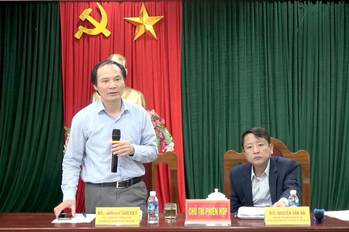 Lộc Hà đề xuất soát xét, hỗ trợ huyện đạt chuẩn NTM năm 2023